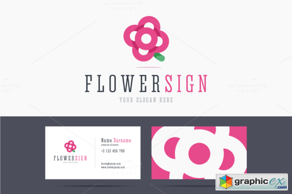 Flower logo and business card