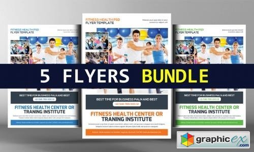 5 Fitness Business Flyers Bundle