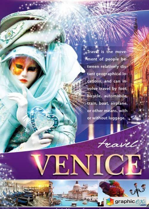 Venice Travel PSD Flyer Template + Facebook Cover