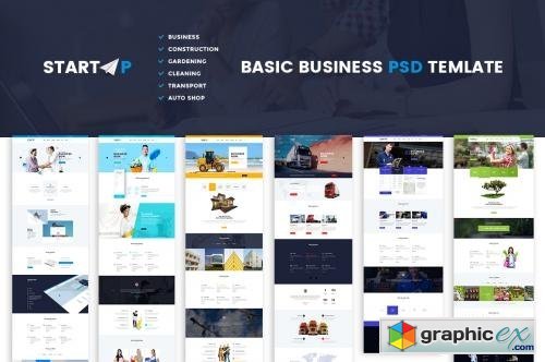 Startup | Basic Business PSD Website