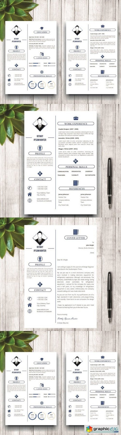 Simple Resume Template With Photo