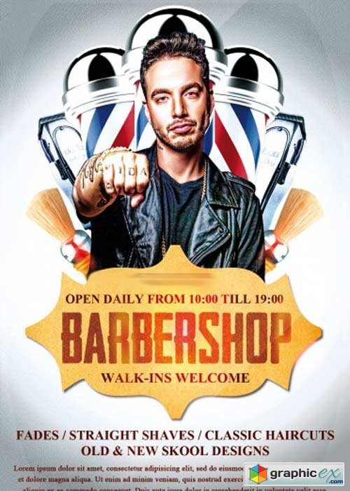 Barbershop V7 PSD Flyer Template