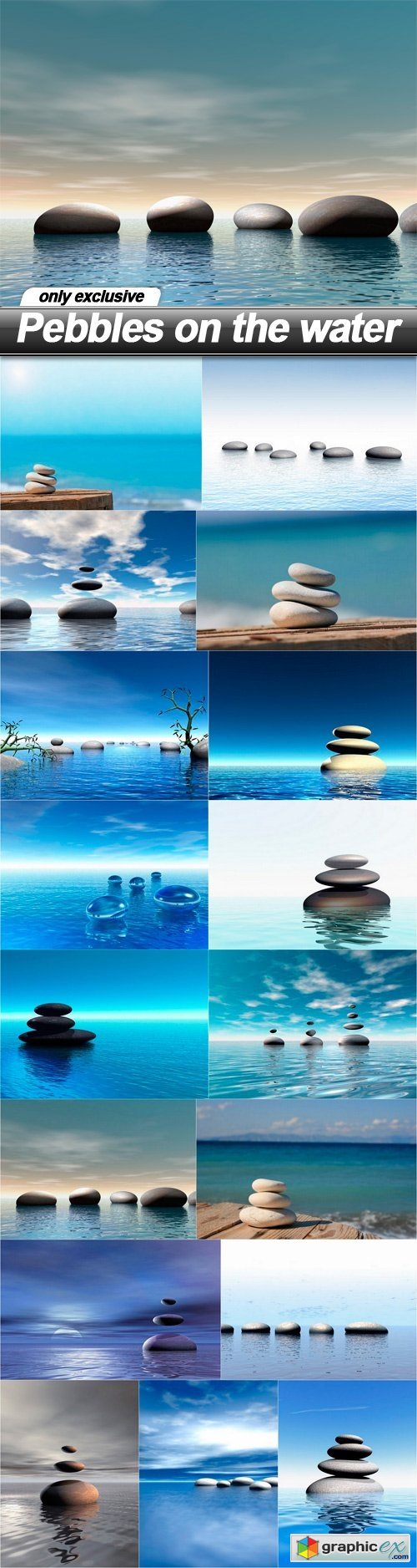 Pebbles on the water - 17 UHQ JPEG