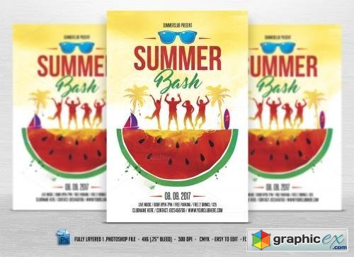 Summer Bash Flyer template