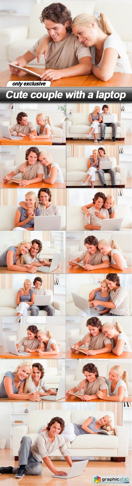 Cute couple with a laptop - 15 UHQ JPEG