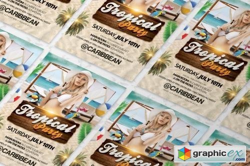 Tropical Party Flyer Template 229434