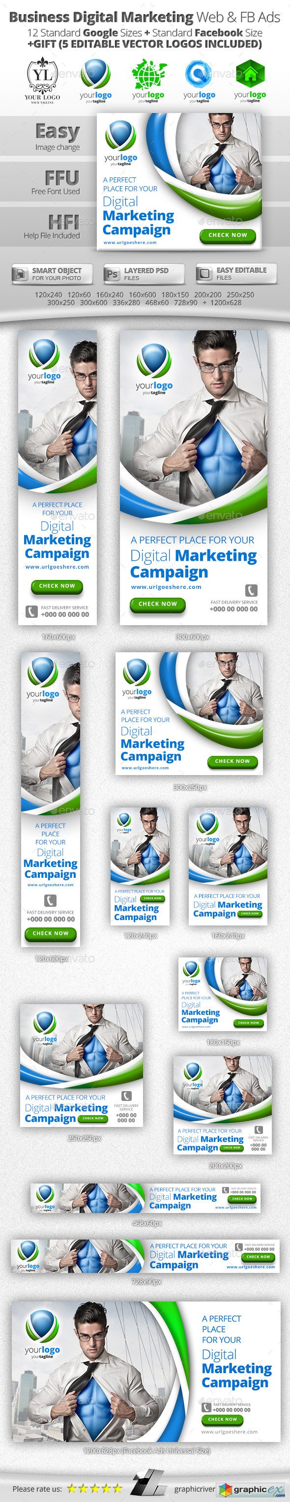 Business Digital Marketing Web & Facebook Banners