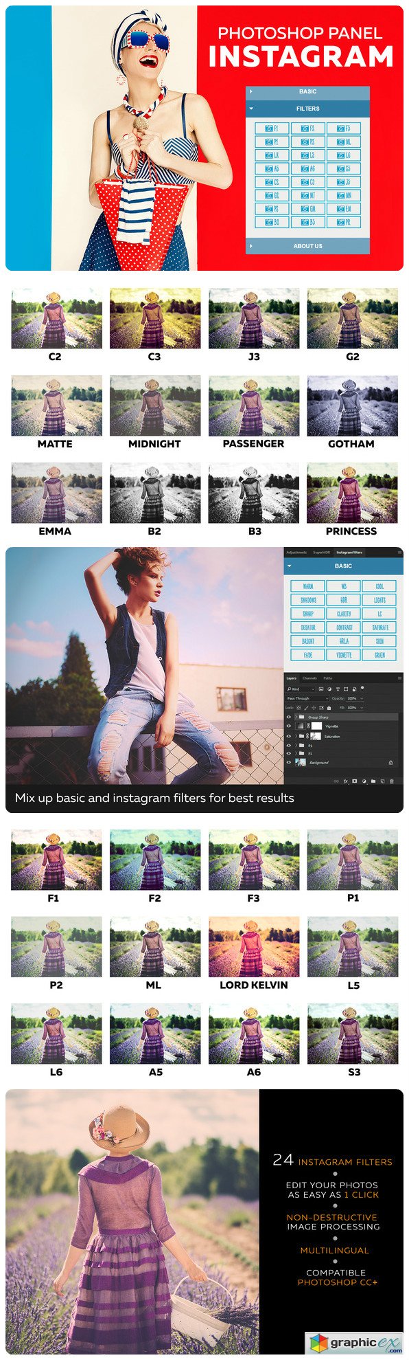 Instagram Filters Photoshop Panel