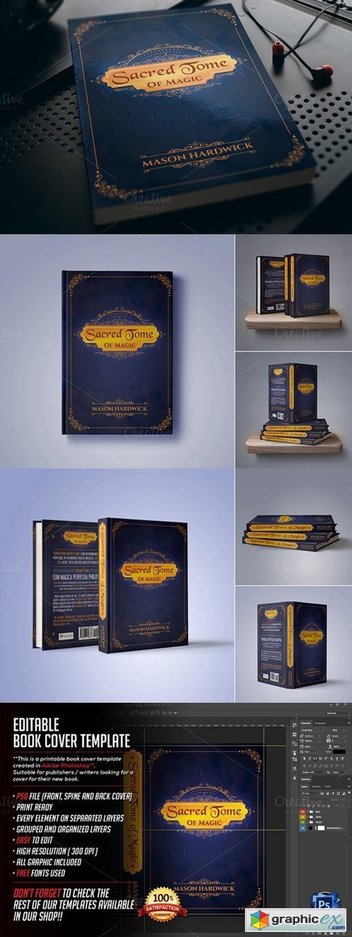 Customizable Book Cover Template 