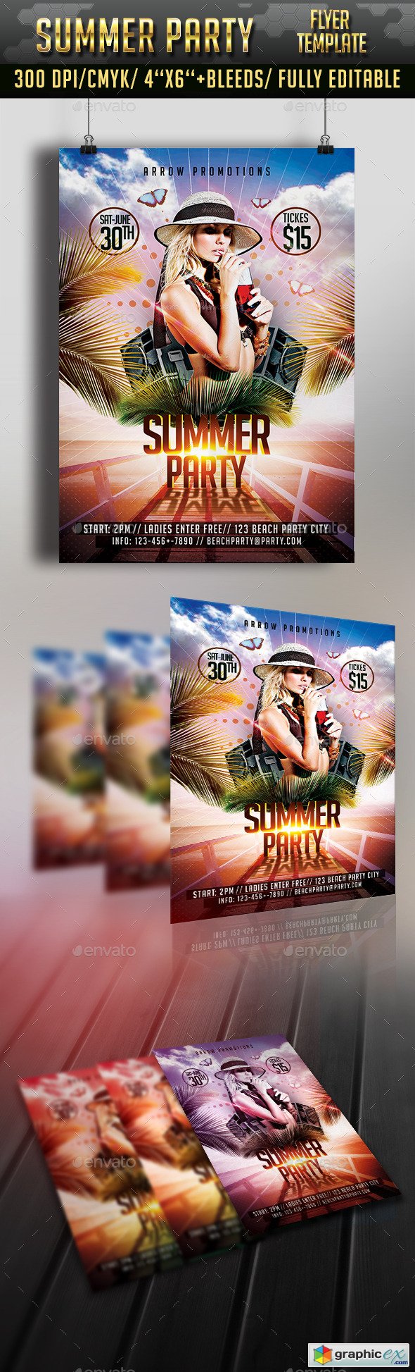 Summer Party Flyer Template 11583038