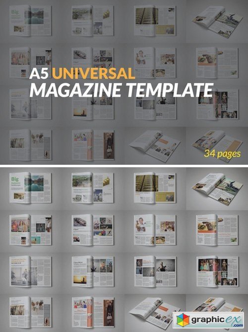  A5 Universal Magazine Template