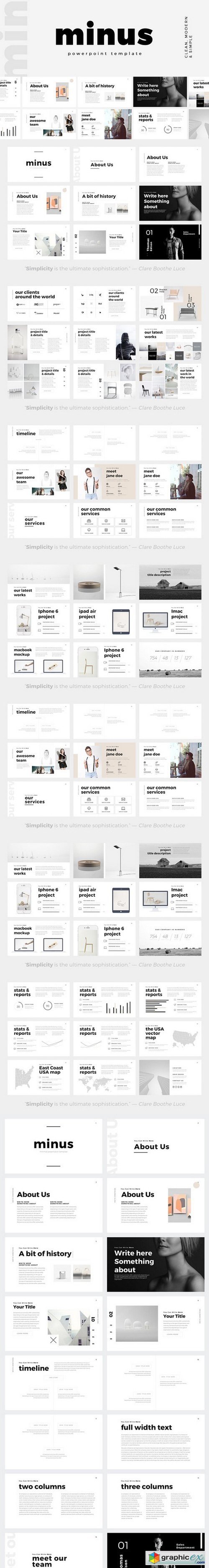 Minus Minimal PowerPoint Template