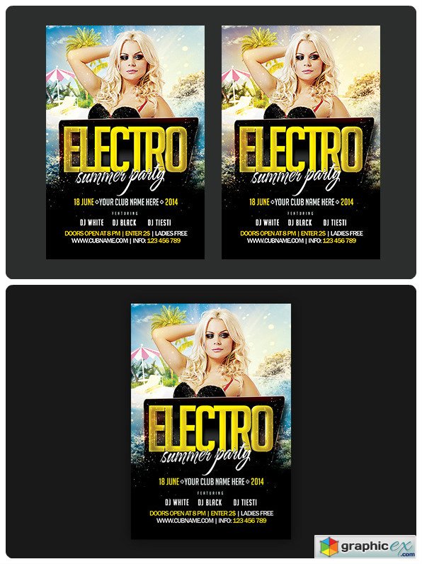 Electro Summer Party Flyer 609757
