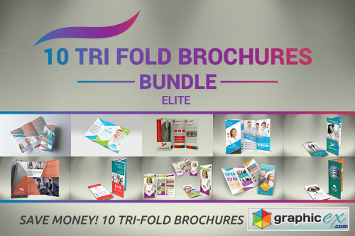 10 Tri fold Brochures Bundle - Elite