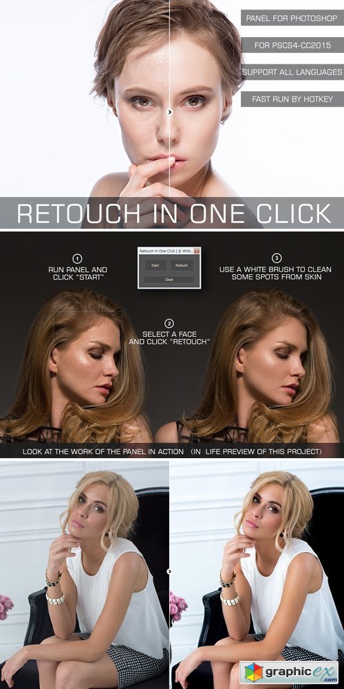 Retouch in One Click Panel