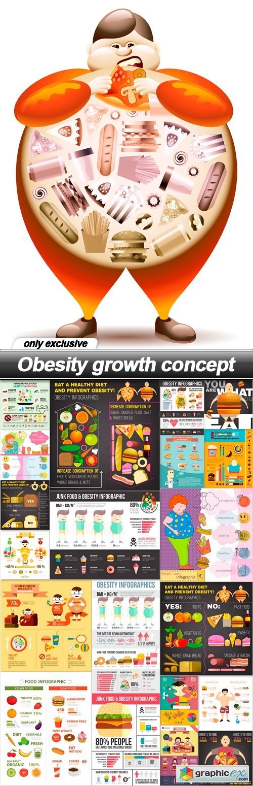 Obesity growth concept - 21 EPS
