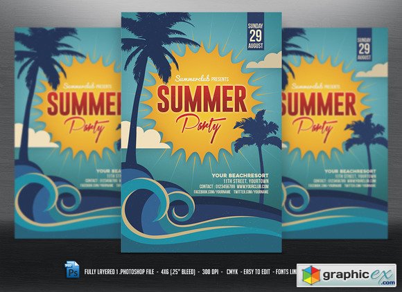 Summer Party Flyer 613147