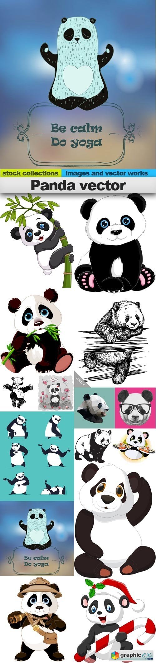 Panda vector, 15 x EPS