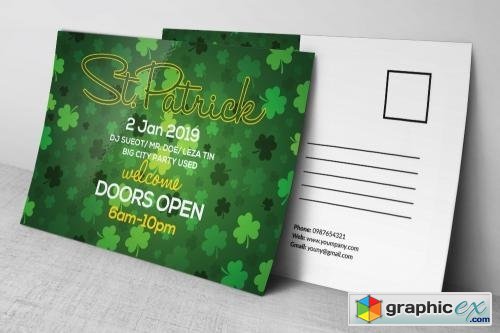 St. Patricks Day Invitation Postcard