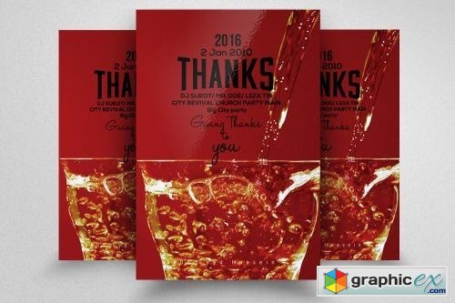Thanks Giving Party Flyer Template