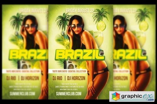 Brazil Night Party Flyer 