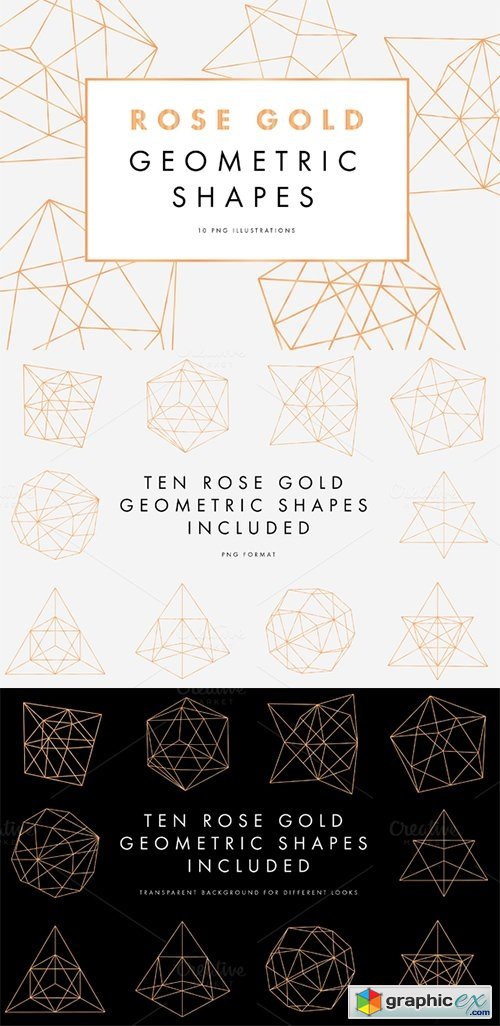 Rose Gold Geometric Pattern