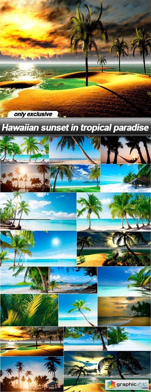 Hawaiian sunset in tropical paradise - 21 UHQ JPEG