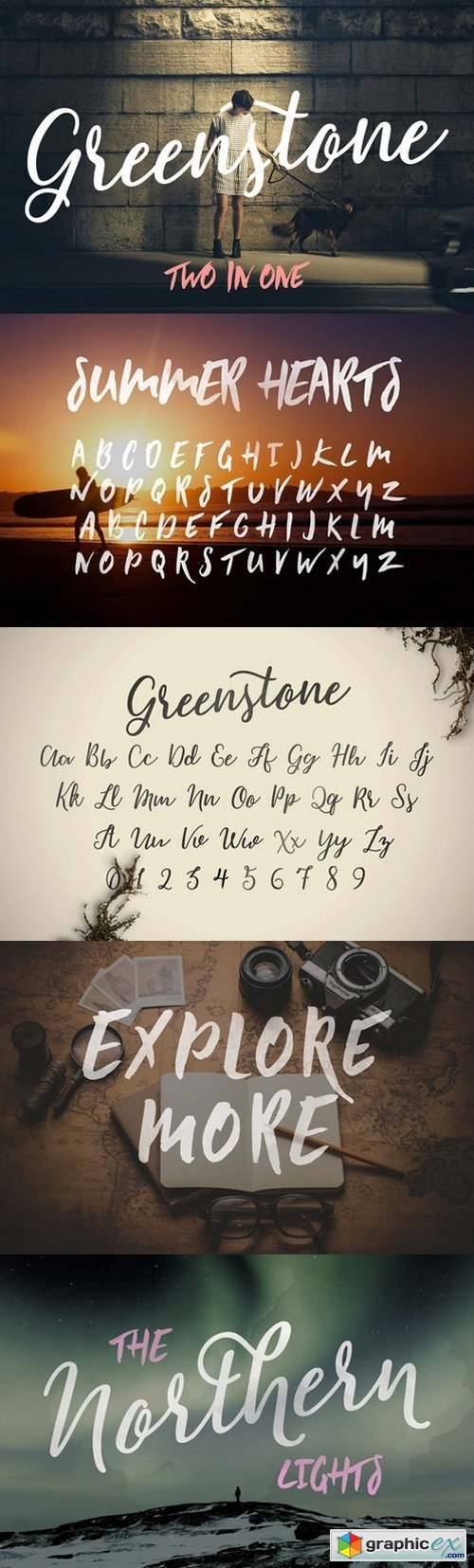 Greenstone Script + Summer Hearts