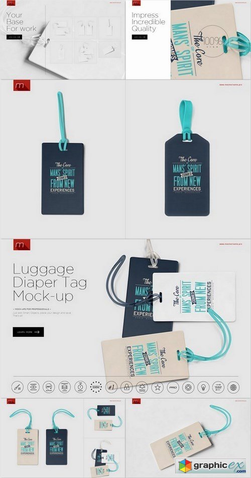 Luggage Diaper Tag Mock-up