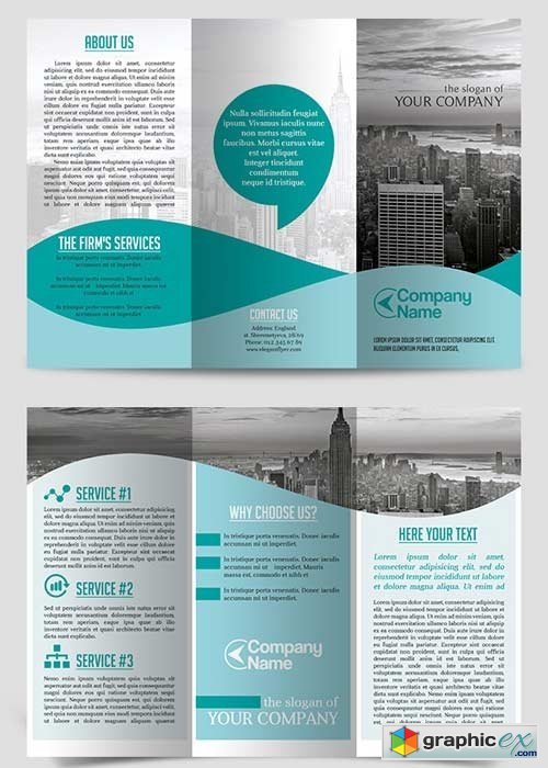 Business Company V02 Tri-Fold Brochure PSD Template