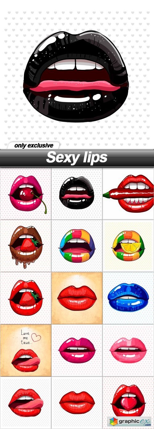 Sexy lips - 15 EPS