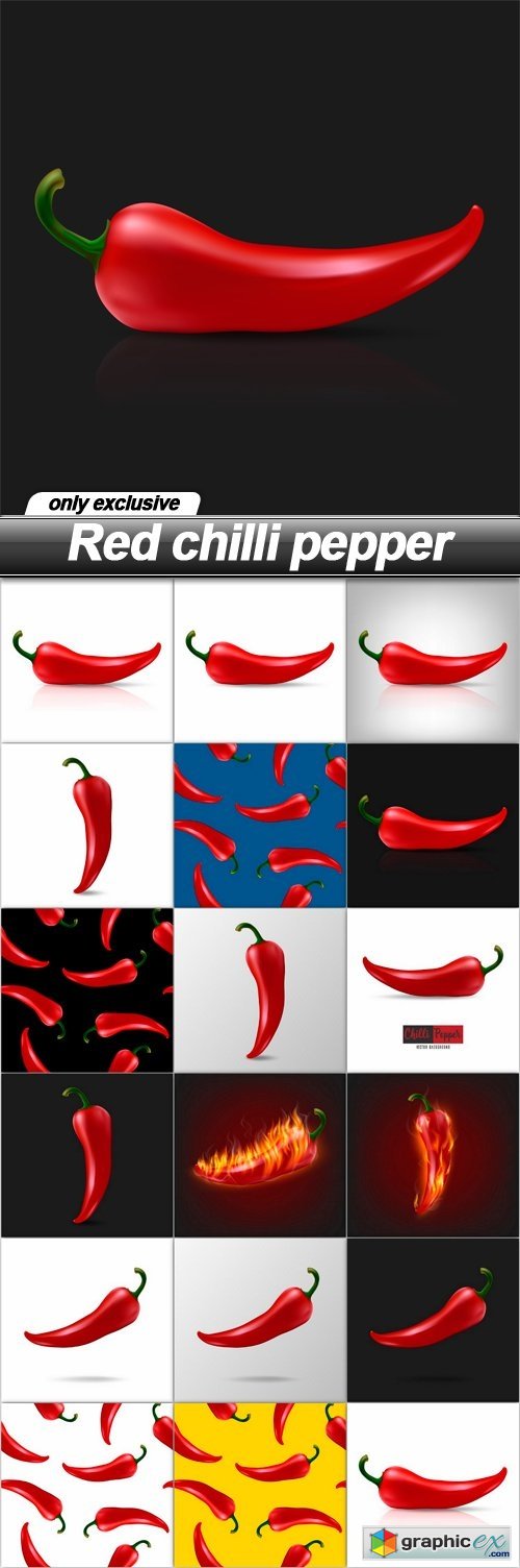 Red chilli pepper - 17 EPS