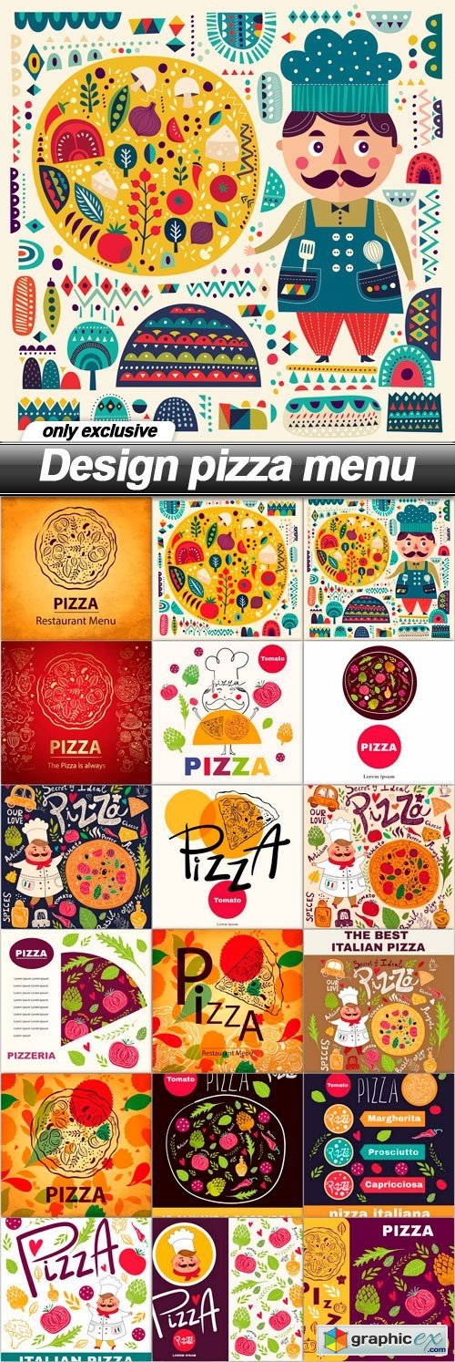 Design pizza menu - 18 EPS