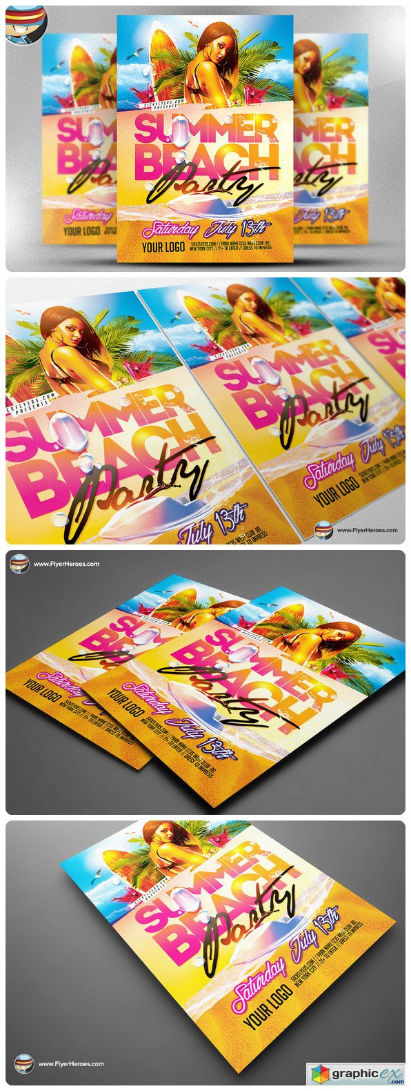 Beach Party Flyer 45603