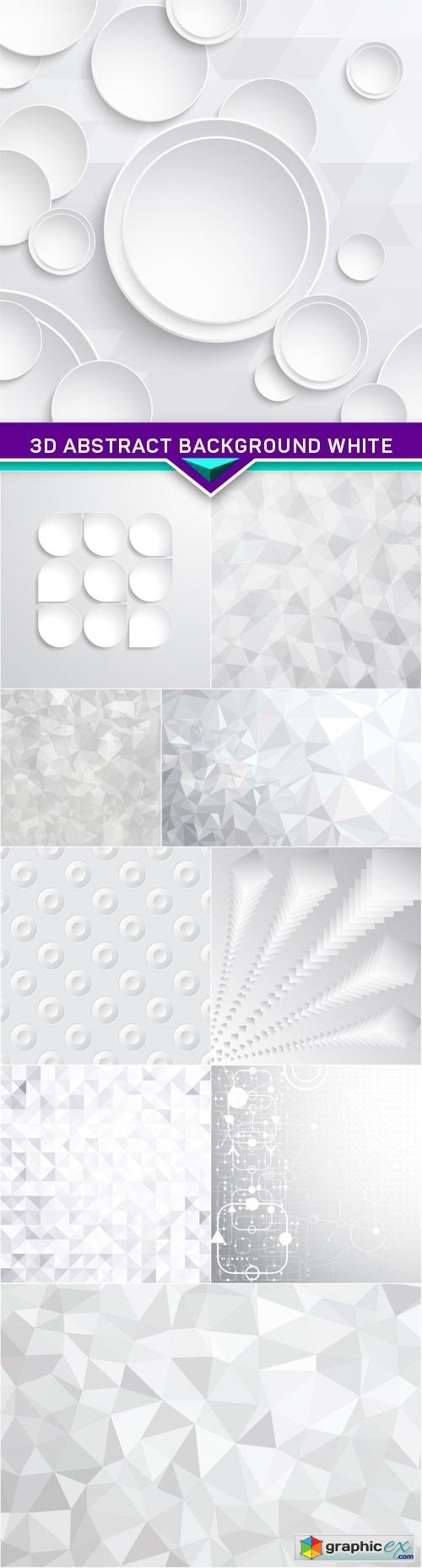 3d abstract background white Part6 10x EPS