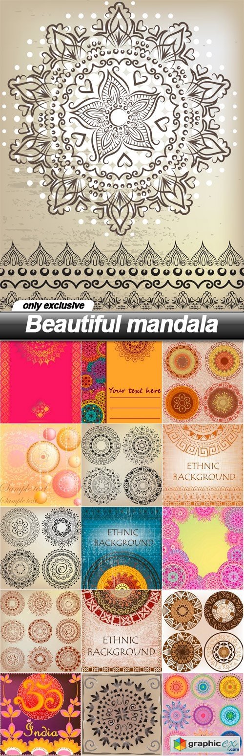 Beautiful mandala - 16 EPS