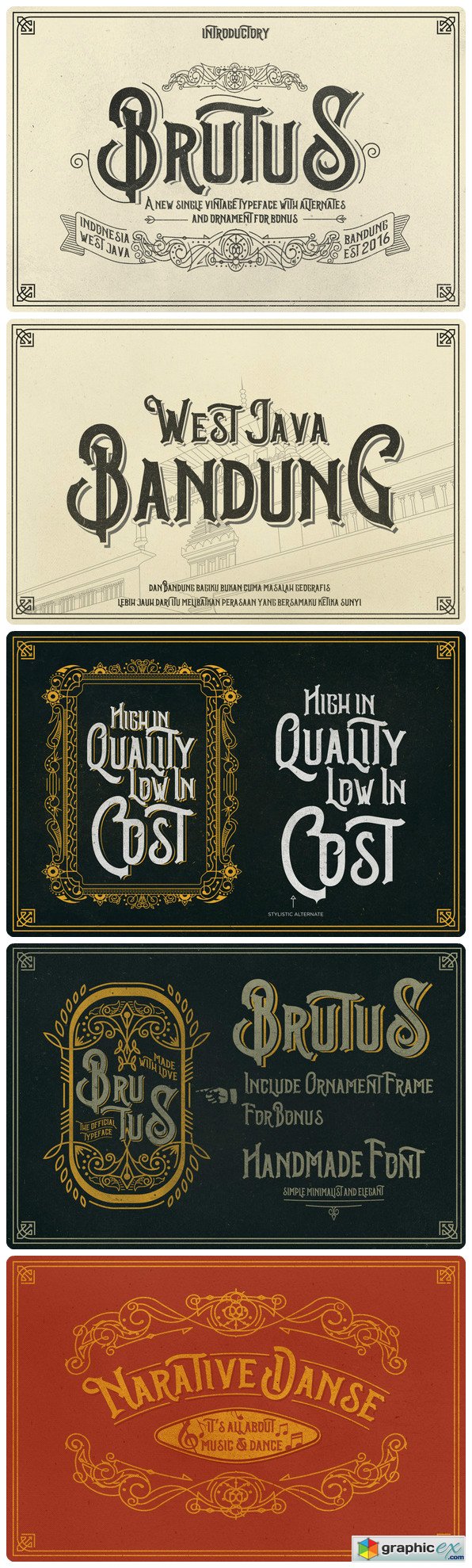 Brutus Typeface + Extras