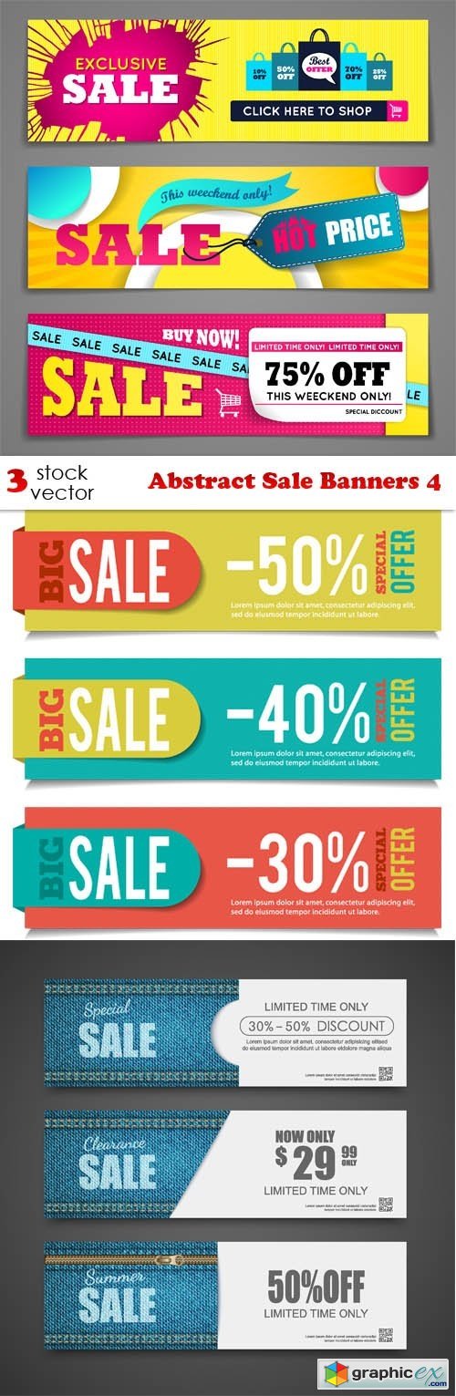 Vectors - Abstract Sale Banners 4