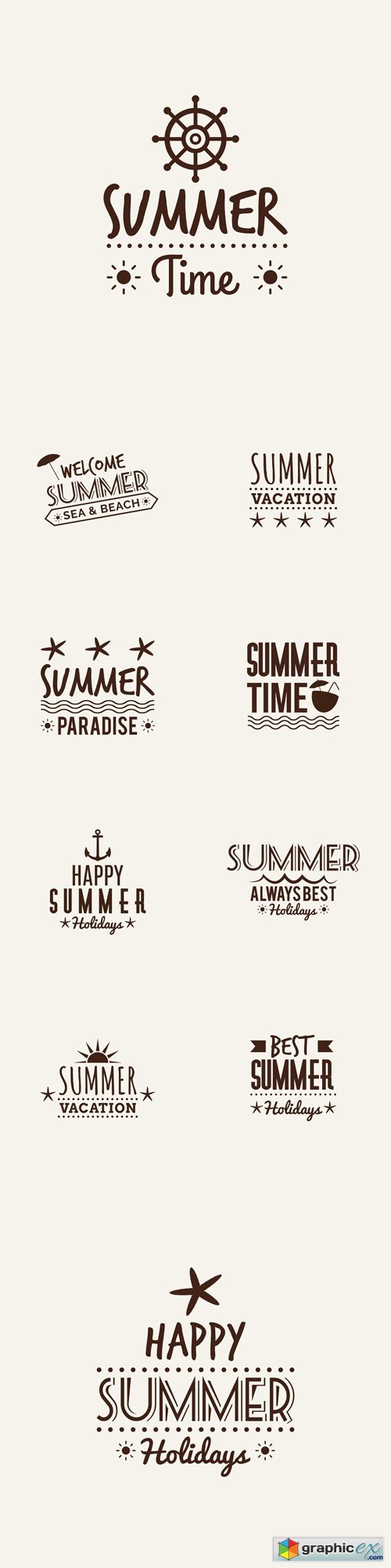 10 Summer Vacation Labels
