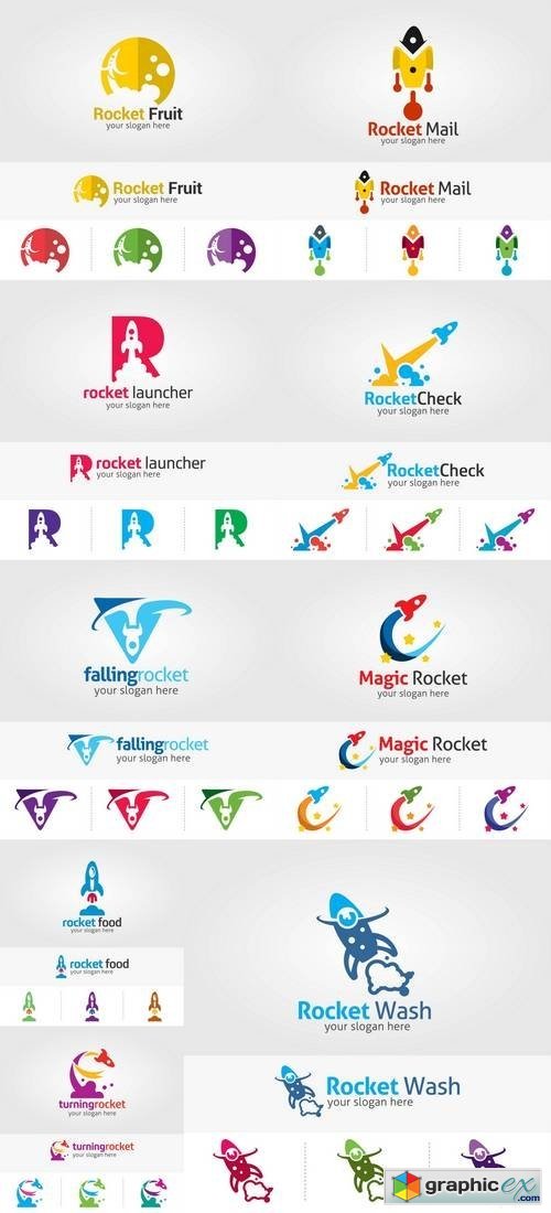 Illustration Rocket Design Logo