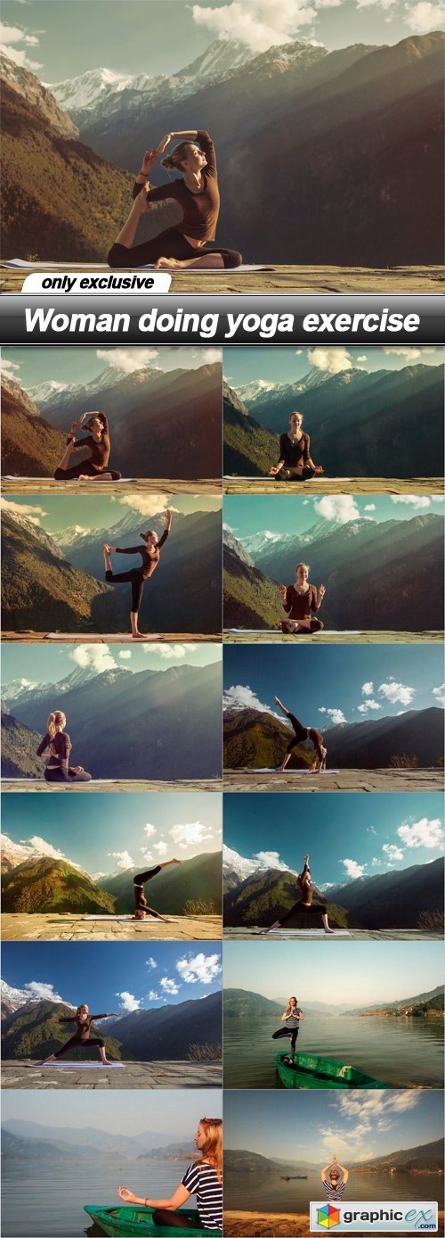 Woman doing yoga exercise - 12 UHQ JPEG