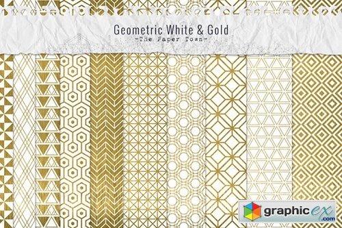 Gold Patterns Digital Papers 
