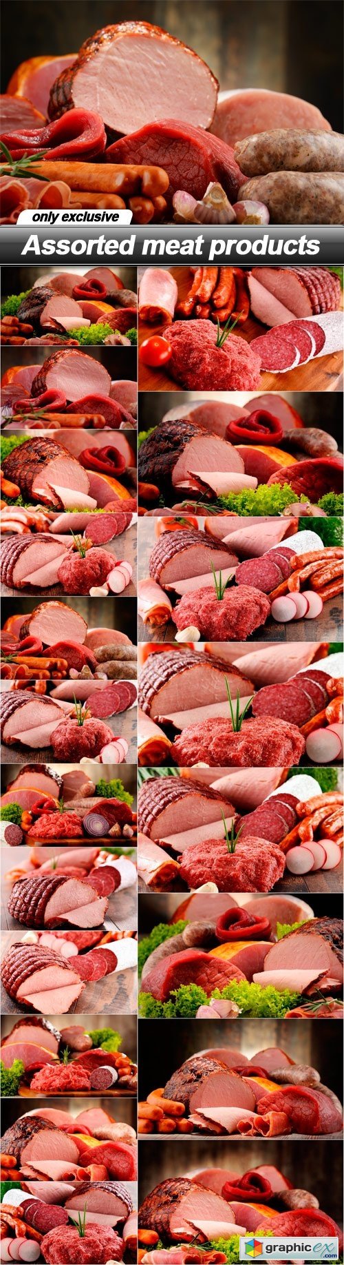 Assorted meat products - 20 UHQ JPEG