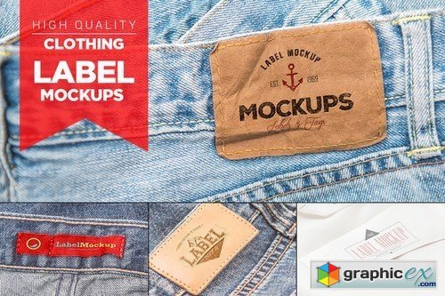 10 Clothing Label Mockups Vol. 3