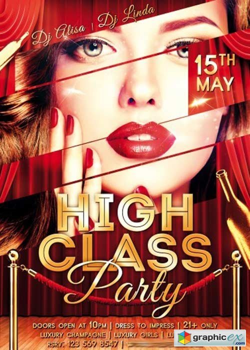 High Class Party PSD Flyer Template