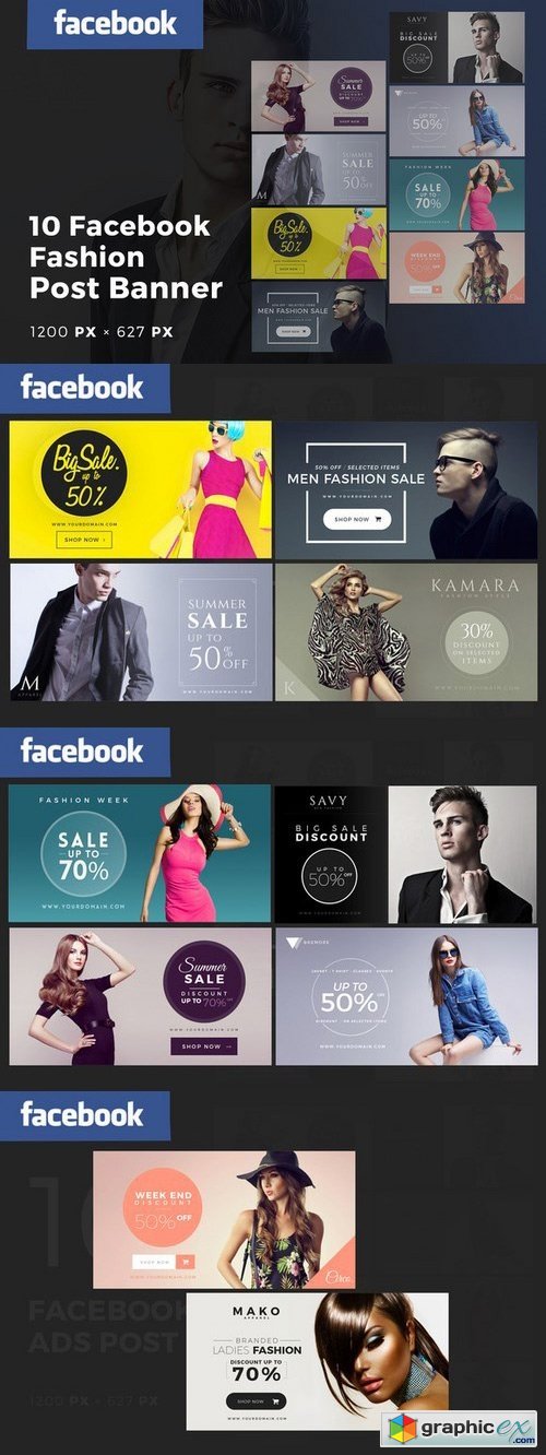 Facebook Fashion Post Banners Ads