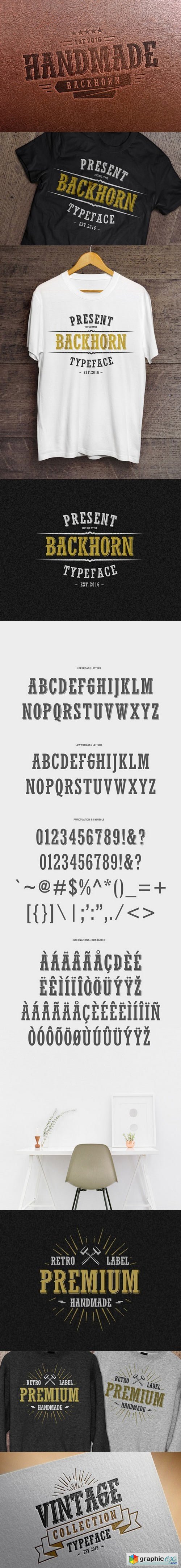 Backhorn Display Font