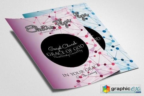 Electro Party Night Flyer Template 590686