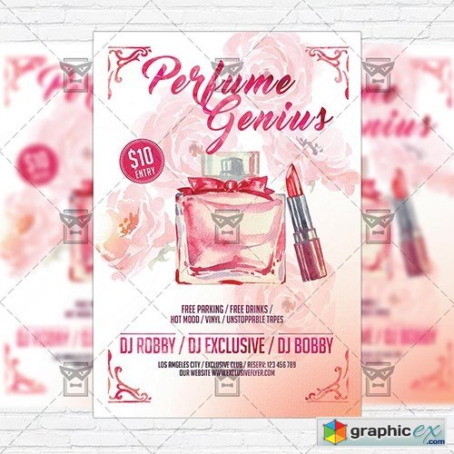 Perfume Genius � Premium Flyer Template + Facebook Cover
