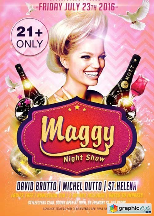 Maggy Night Show PSD Flyer Template
